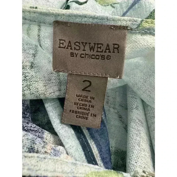 Easy wear By Chicos Women’s 2 US L Semi Sheer 3/4 Sleeve Open Front Cardigan - Picture 11 of 14